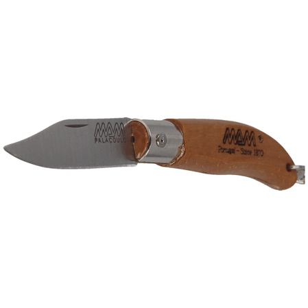 Nóż składany brelok MAM Iberica Mini, Dark Beech Wood, Inox HW, Satin 420 (2000-DW)