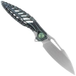 Nóż składany RikeKnife Thor6 Black / Green Titanium, Satin M390 (RK Thor6-M-BG))