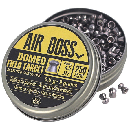 Apolo Air Boss Domed Field Target Airgun Pellets .177/4.5 mm, 250 pcs 0.60g/9.0gr (30204)