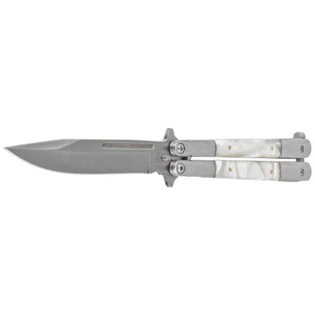 Nóż motylkowy Third Decor Habitat Balisong Pearl/Stainless Steel, Satin 420 (K2097)