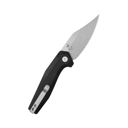Nóż składany Kubey Hades Black G10, Stonewashed 14C28N by Damned Designs (KU394A)