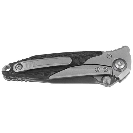 Nóż składany Microtech Socom Bravo Mini SP Titanium/Carbon Fiber, Blue HW, Hand Rubbed Satin M390 by Tony Marfione (262M-4CFTI)