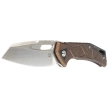 Fox Chronos Bronze Aluminum Knife, Black HW, Satin MagnaCut by Stefan Merk (FX-552 ALBR)