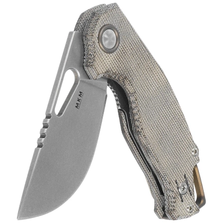 MKM Vincent Knife Green Canvas Micarta, Stonewashed MagnaCut by Jesper Voxnaesi (MK VCM-GC)