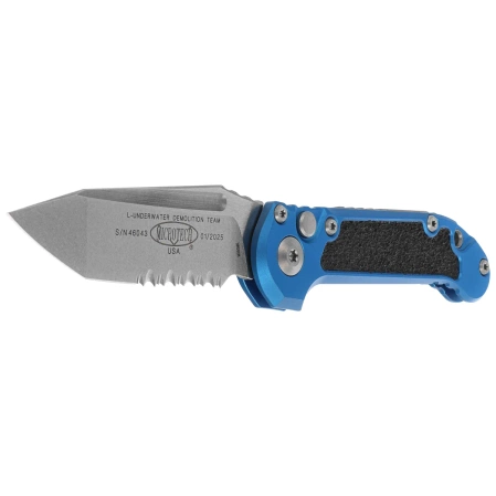 Microtech LUDT Gen III T/E Automatic Knife Blue Aluminum, Stonewashed P/S M390MK by Tony Marfione (1136-11BL)