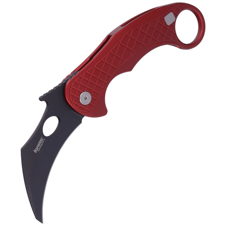 LionSteel L.E.One Knife Red Aluminum, Chemical Black MagnaCut by Emerson Design (LE1 A RB)