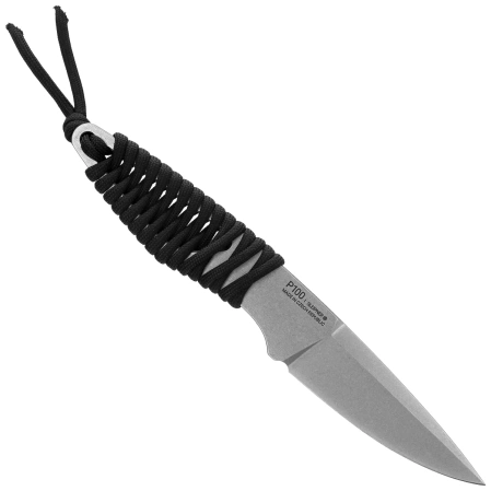 ANV P100 Knife Black Paracord, Stonewashed Sleipner (ANVP100-002)