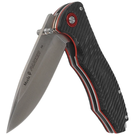 Muela Panzer-10BM Knife Black Micarta, Satin D2