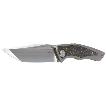 Nóż składany Bestech Togatta Light Bronze Titanium/Damascus Copper Carbon Fiber, Satin M390 by Koens Craft (BT2102G)