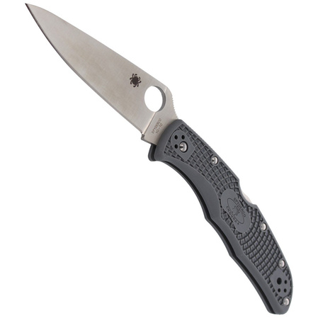 Spyderco Endura 4 FRN Gray Flat Ground PlainEdge Knife (C10FPGY)
