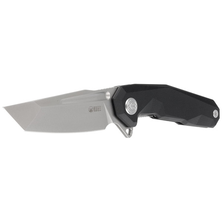 Nóż składany Kubey Carve Black G10, Beadblasted AUS-10 (KB237G)