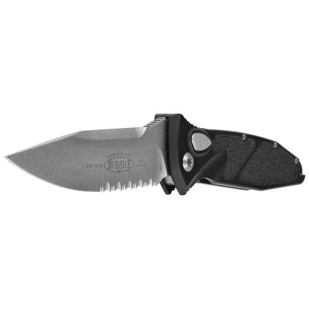 Nóż automatyczny Microtech Socom Elite Auto S/E Black Aluminium, Stonewashed P/S M390 by Tony Marfione (160A-11)