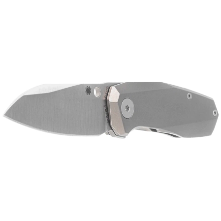 Nóż składany Spyderco Techno 3 Gray Titanium, Satin CTS XHP by Marcin Slysz (C158TIP3)