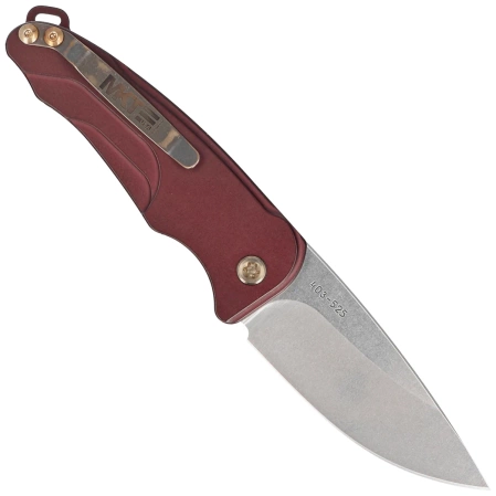 Medford Smooth Criminal Auto Red Aluminum, Bronze HW/Clip, Tumbled S45VN by Greg Medford (MKA0394TQ-41AR-T1C1-Q4)