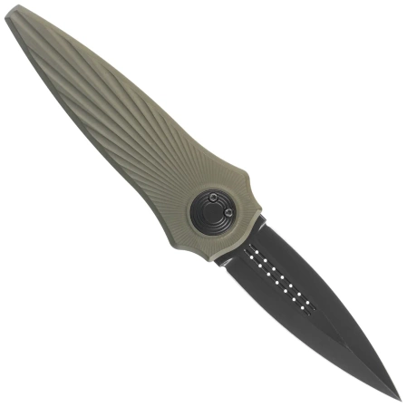 Paragon Warlock-X Tapered StarBurst OD Green Aluminum, Cerakote Black CPM S35VN (WLOCX-TSB-OD-DO-CB)