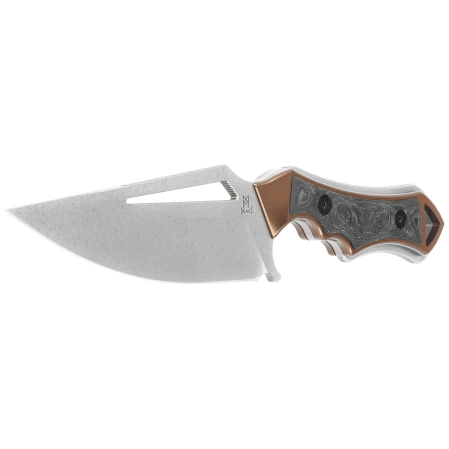 Nóż Midgards Messer The Brown Kattegat LE ???/150 Carbon Fiber / Brown Aluminium, Satin 14C28N by Engelbert Czaja (MM014)