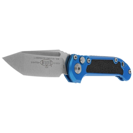 Microtech LUDT Gen III T/E Automatic Knife Blue Aluminum, Stonewashed M390MK by Tony Marfione (1136-10BL)