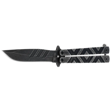 Martinez Albainox Balisong Knife Gray Stone Steel, Gray Stonewashed 3Cr13MoV (02105)