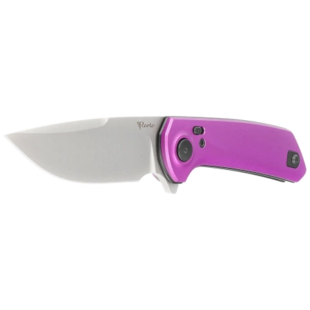 Nóż składany Reate PL-XF-A-5 Purple Aluminium, Stonewashed Nitro-V