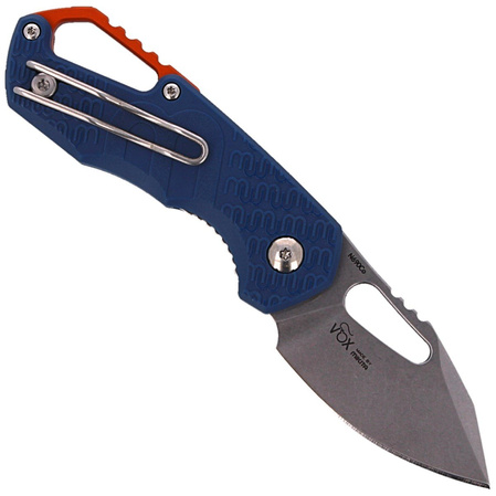 MKM Isonzo Clip Point Knife Blue FRN, Stonewashed N690 by Jesper Voxnæs (MK FX03-3PBL)