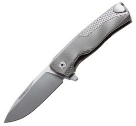 LionSteel ROK Knife Grey Titanium, Satin M390 by Molletta (ROK G)