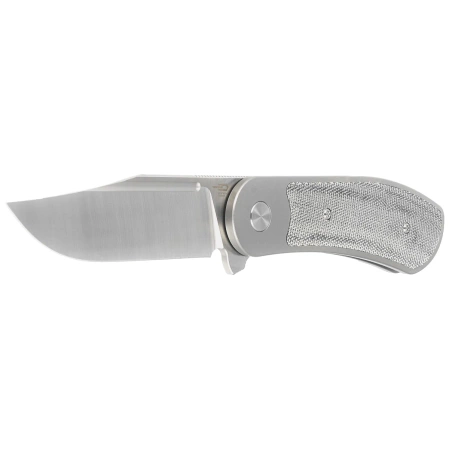 Nóż składany Bestech Vestige Grey Titanium/Black Micarta, Satin MagnaCut by Justin Lundquist (BT2411A)