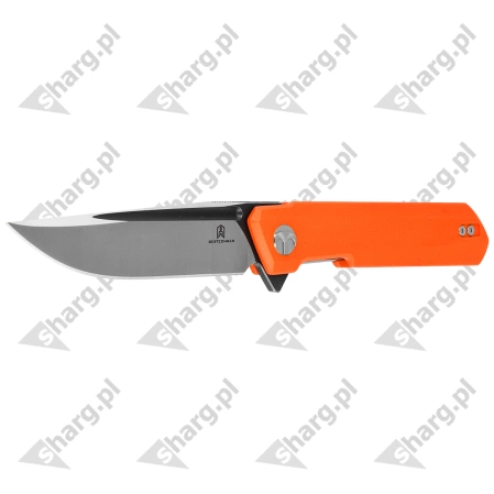 Nóż składany Bestechman Dundee Orange G10, Grey Titanized / Satin D2 by Ostap Hel (BMK01H)