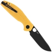 Bestechman Angry Owl Knife Yellow G10, Black PVD D2 by Keanu Alfaro (BMK12A-2)
