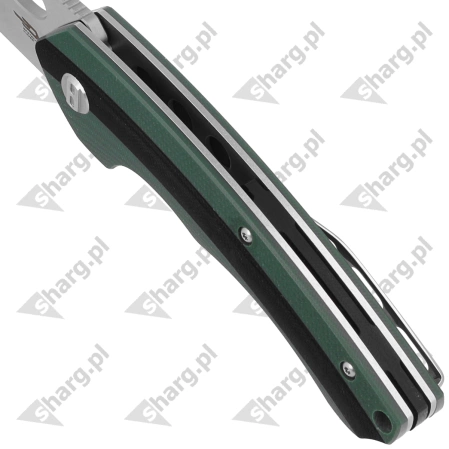 Nóż składany Bestech Skirmish Green / Black G10, Satin D2 (BG44A)