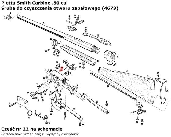 Pietta Smith Carbine .50 cal Nipple Channel Clean Out Screw (4673)