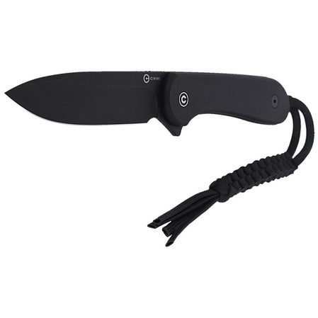 Civivi Elementum Fixed Tactical Knife Black G10, Black Stonewashed D2 (C2105A)