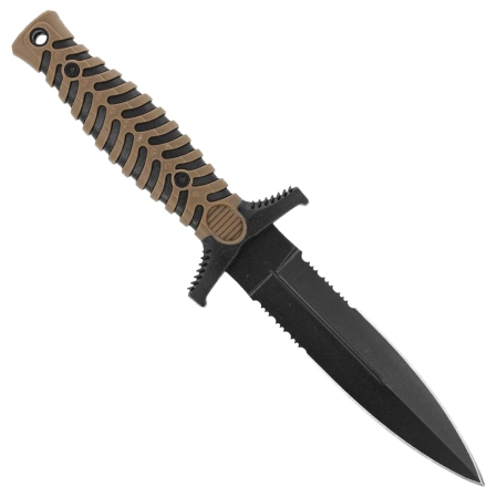 K25 RK-32206 Boot Knife Coyote ABS/Black Rubber, Black Titanium 7Cr17Mov