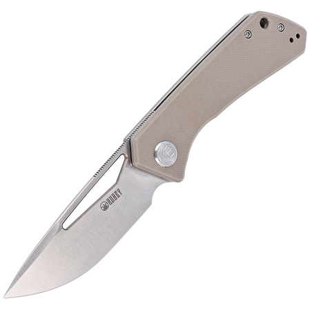 Nóż składany Kubey Thalia Tan G10, Satin D2 (KU331F)