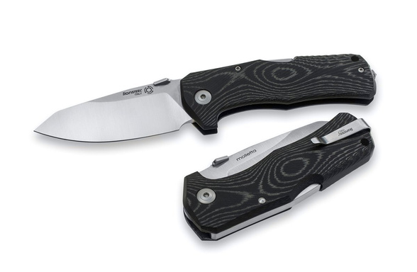 LionSteel TM1 Black Micarta, Satin Sleipner by Molletta (TM1 MS)