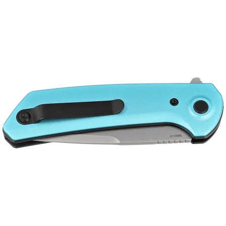 Reate PL-XF-A-8 Knife Blue Aluminum, Stonewashed Nitro-V