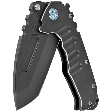 Nóż składany Medford Praetorian T Tanto Black PVD Titanium w/Teal Pinstriping, Teal HW/Clip, Black PVD 3V by Greg Medford