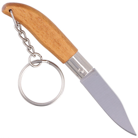 Nóż składany brelok MAM Iberica Mini, Light Beech Wood, Inox HW, Satin 420 (2000-LW)