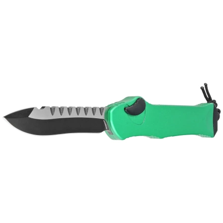 Nóż automatyczny OTF Heretic Hydra R/E Toxic Green Aluminium, Black DLC/Satin MagnaCut by Tony Marfione Jr.