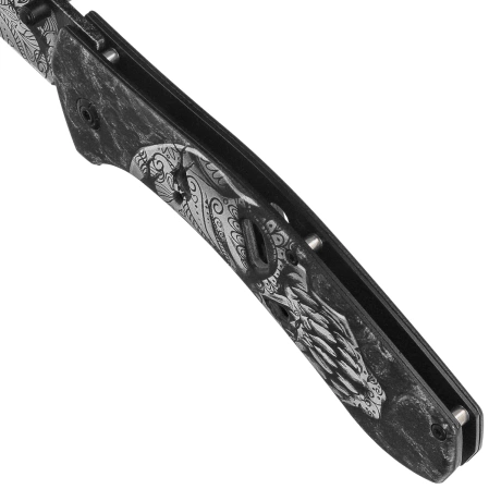 Nóż składany Martinez Albainox 3D Skull Aluminium, 3D Printed 3Cr13Mov (18477)