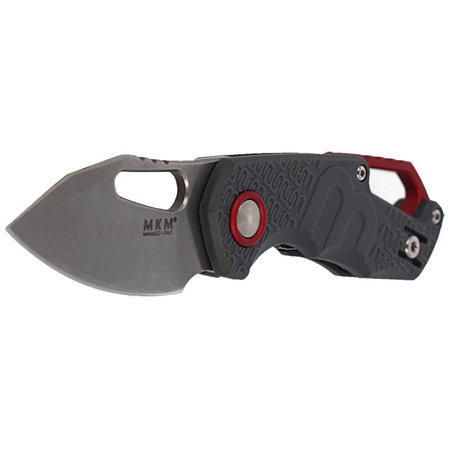 MKM Isonzo Clip Point Knife Grey FRN, Stonewashed N690 by Jesper Voxnæs (MK FX03-3PGY)