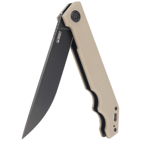Kubey Knife Pylades Tan G10, Blackwash AUS-10 (KU253C)