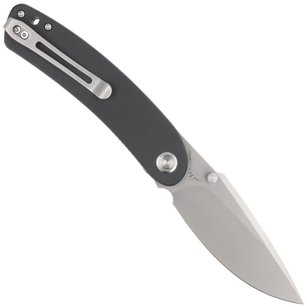 Kubey Knife Momentum Black G10, Bead Blasted AUS-10 by Sherif Manganas (KU344H)