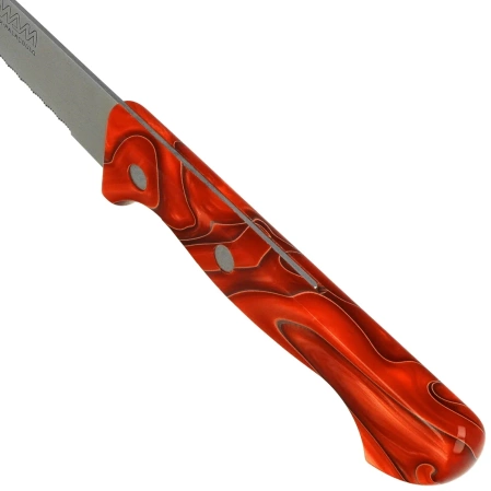 MAM Steak 115 Kitchen Knife Red Metakrilat, Serrated Stainless Steel (4316)