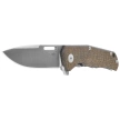 LionSteel Q4ttro Knife Green Burlap Micarta/Titanium, Satin MagnaCut by Molletta (Q4 BGR)