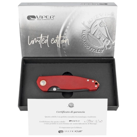 Nóż składany Viper Katla LE No 084/150 Red G10, Dark Stonewashed M390 by Jesper Voxnæs/Jens Ansø (V5984GR3D)