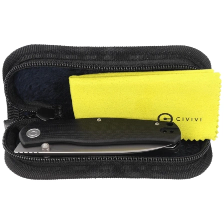 Civivi Knife Sokoke Black G10, Silver Bead Blasted 14C28N by Ray Laconico (C22007-1)