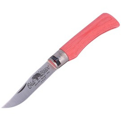 Antonini Old Bear Laminated Red, Satin Stainless knife (9307/21_MRK)