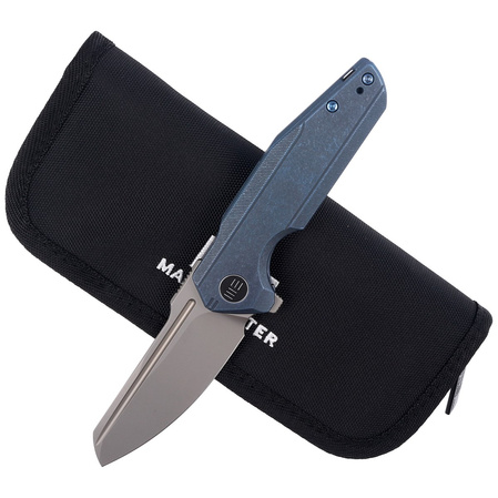 Nóż składany WE Knife StarHawk Blue Titanium, Silver Bead Blasted CPM 20CV (WE21017-4)
