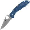 Spyderco Delica 4 Knife Cobalt Blue FRN, Satin CPM SPY27 by Sal Glesser (C11PCBL)