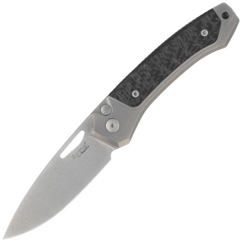 Nóż składany LionSteel Twain Gray Titanium/Carbon Fiber, Satin MagnaCut by Gianni Pauletta (TW GY CF)